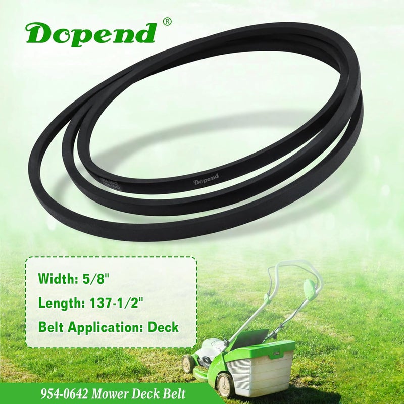 Dopend 954-0642 Mower Deck Belt 5/8'' x 137-1/2'' for MTD, Cub Cadet LGT1054, SLTX1054, LT1554, SLT1554, GT1554 with 54’’ Deck Belt, Replaces 954-0462 Cub Cadet Belt 754-0462, Toro 112-0933 - Image 4
